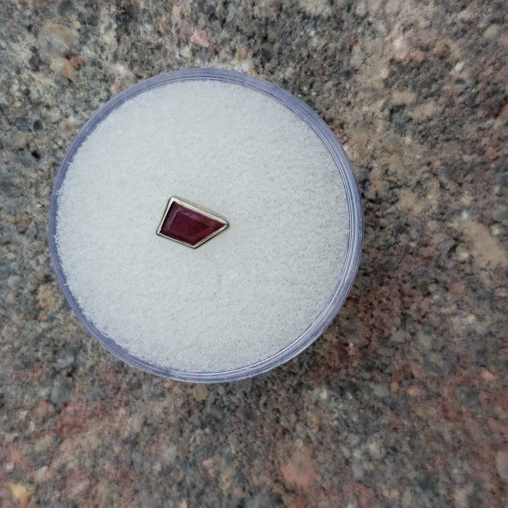 Mettle and Silver Geometric Winza Ruby
